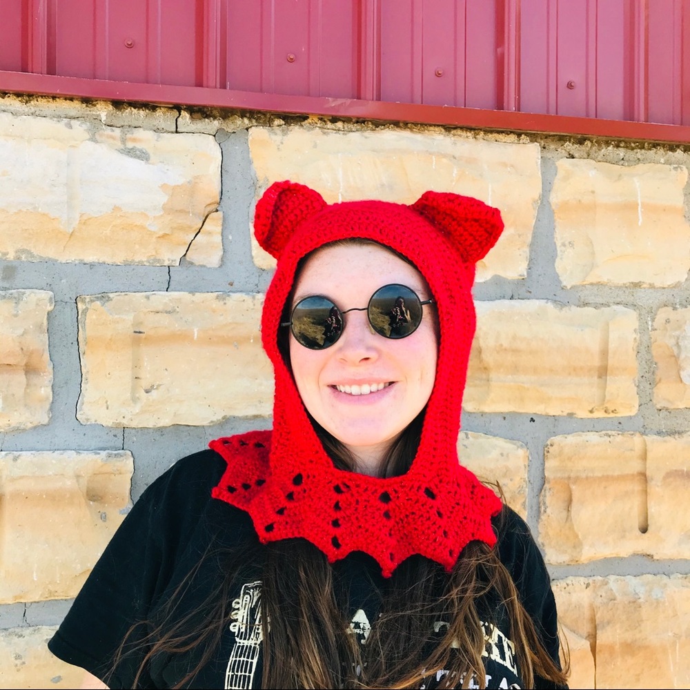 Grateful Dead Dancing Bear Crocheted Hood/Cowl